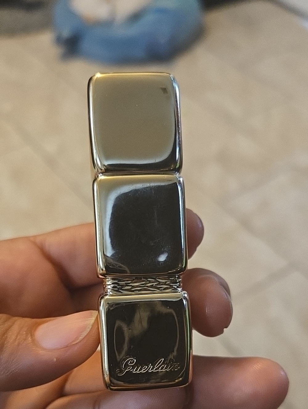 GUERLAIN Shiny Gold-Tone Lipstick Case